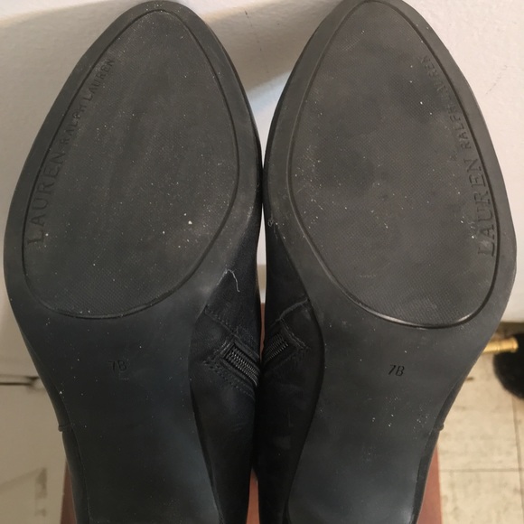 Lauren Ralph Lauren Knee Leather Boots Size 7B - Picture 12 of 15